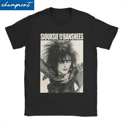 Футболка Siouxsie Sioux Музыкальная Рок-группа для Мужчин Женщин Хлопок Винтажная Футболка Siouxsie And The Banshees Футболки С Коротким Рукавом Одежда