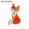 Cute Style Fox Shape Women's Brooch Acrylic Material Lovely Animal Brooches for Clothing Girls Jewelry for Gifts