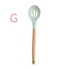 1 Pcs Silicone Kitchenware Set with Wooden Handle 12 Piece Non Stick Spatula and Spoon Kitchenware Set