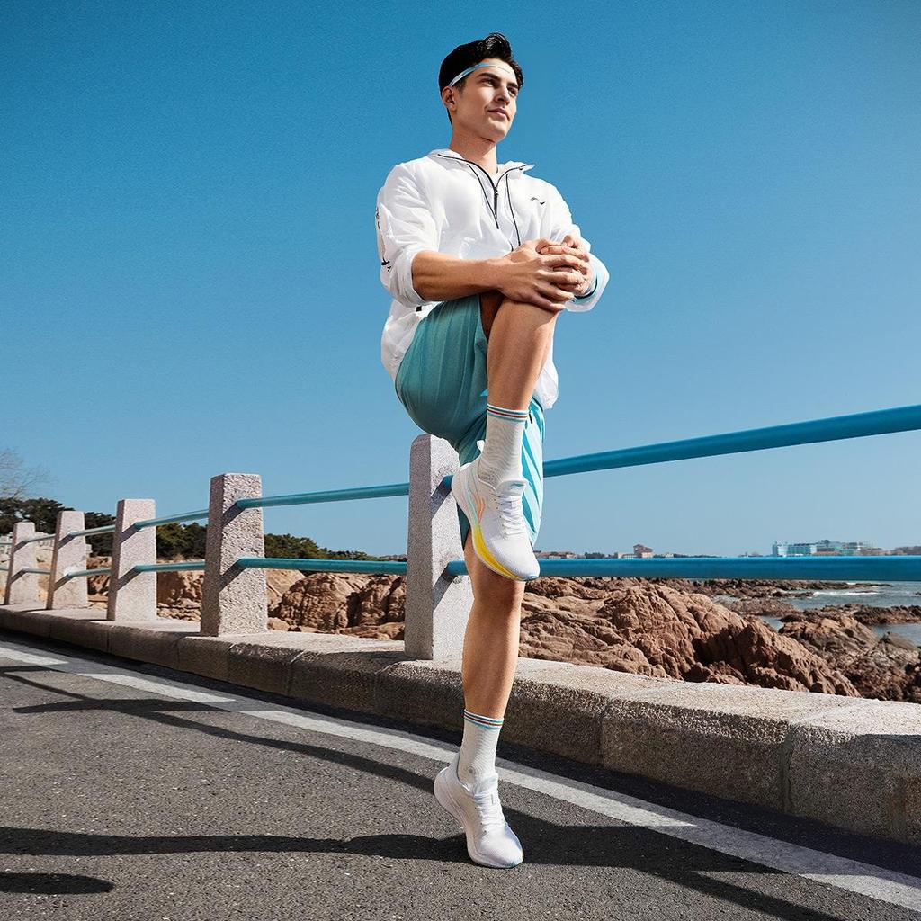 Li Ning Wu Shi Lite легкие кроссовки с амортизацией, противоскользящие, износостойкие, с низким верхом, мужские кроссовки белого цвета ARST003-1
