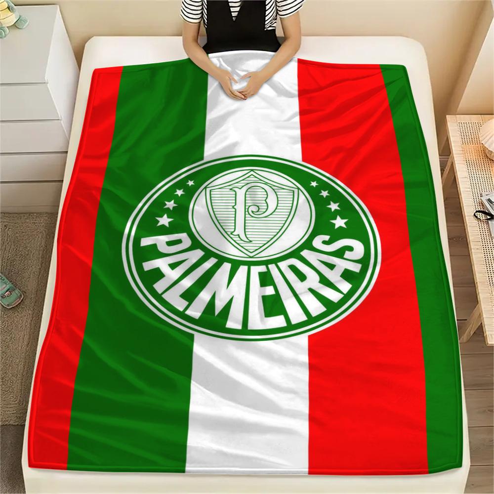 1Pc Palmeiras Print Flannel Blanket High Quality Warm Comfortable Cover for All Seasons Perfect for Gifts Home Decor