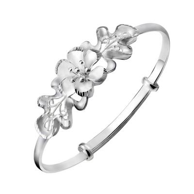 Корейский сладкий цветок баухинии регулируемый женский браслет: Серебряные украшения Qixi в подарок