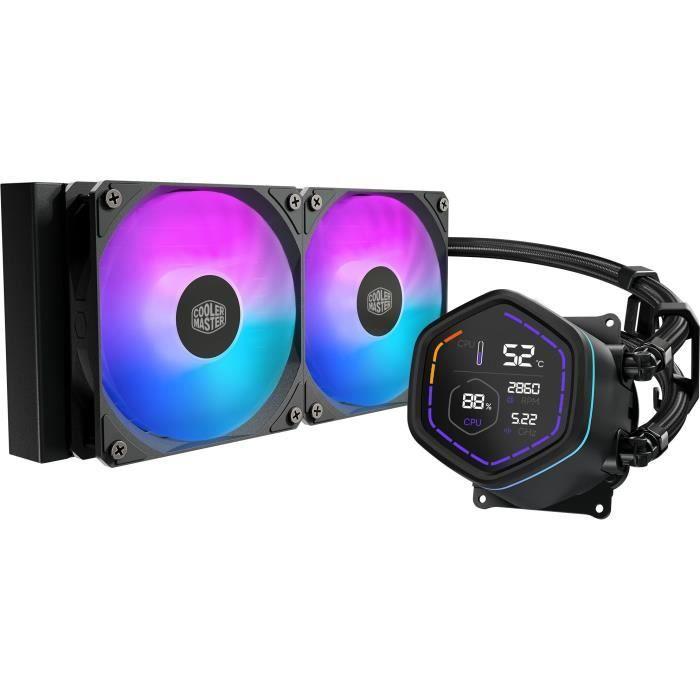 COOLER MASTER - MasterLiquid Core Nex Digital 240 Black ARGB - MLX-D24M-A18PA-RD - Watercooling - Ventilateur Ø 120 mm