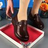 Women Retro Shoes  Leather Platform Wedge Spring Women Plus Size Leisure Moccasins Sneakers Breathable Shoe