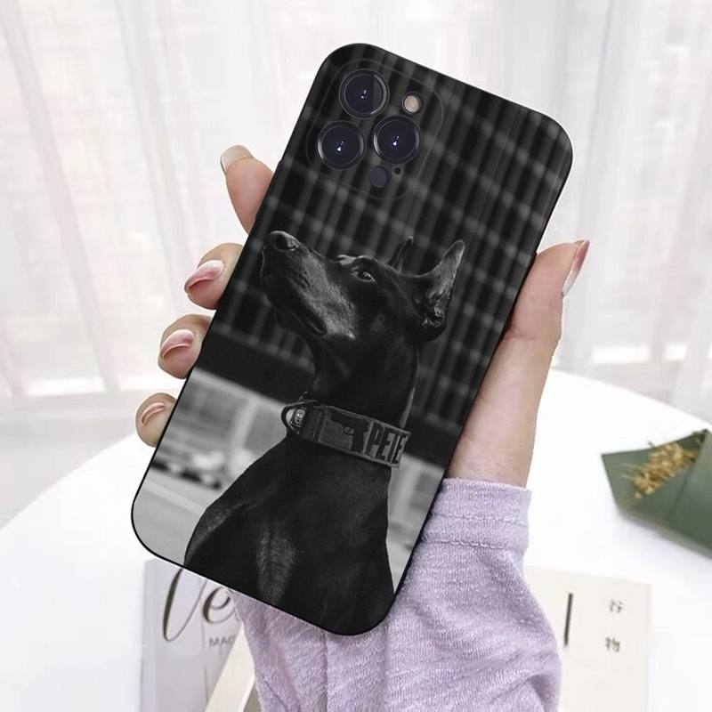 Мягкий силиконовый чехол для телефона с изображением собаки таксы и добермана для iphone 14 13 12 11 Pro Mini XS MAX 8 7 6 Plus X 2020 XR Shell