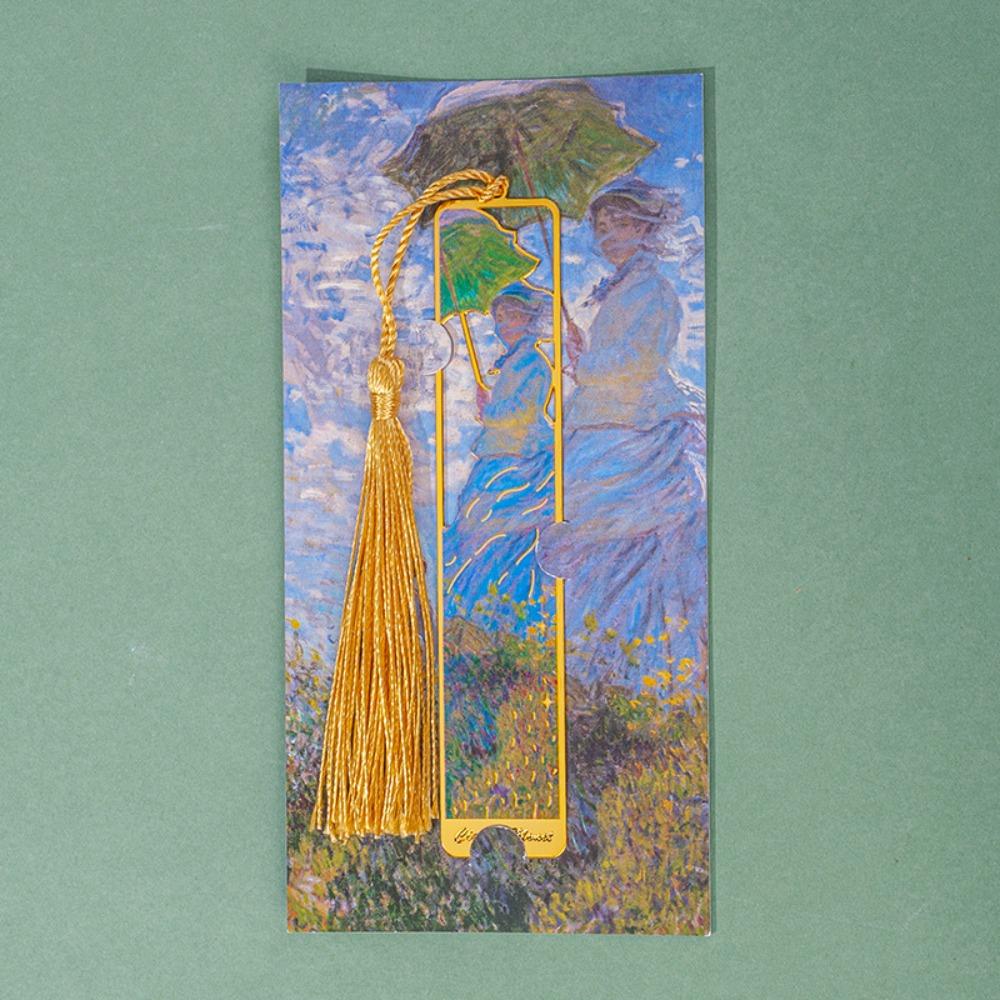 Oil Painting Metal Bookmark Student Gift Pagination Mark Creative Reading Book Clip