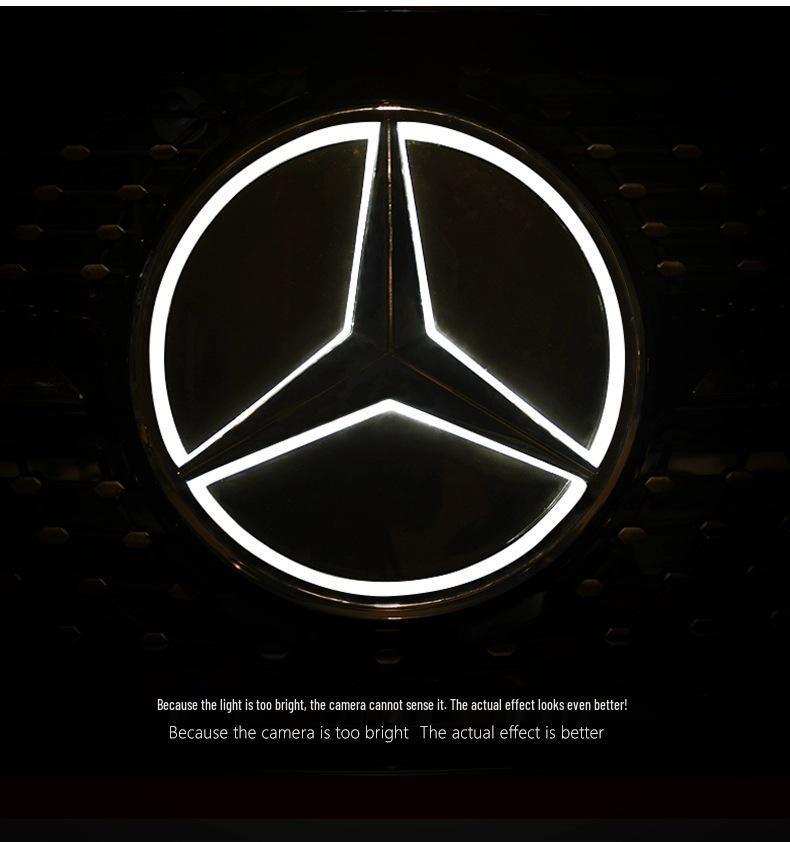 Совместимый светящийся логотип Mercedes-Benz: Решетка W205, Передняя эмблема W204, W215 со светом, W253 C-класс, E-класс, CLA-класс Светящийся
