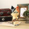 Деревянная статуэтка кошки, приветственная статуя, подарок на день рождения, поделки, скульптура котенка, настольное украшение для стола
