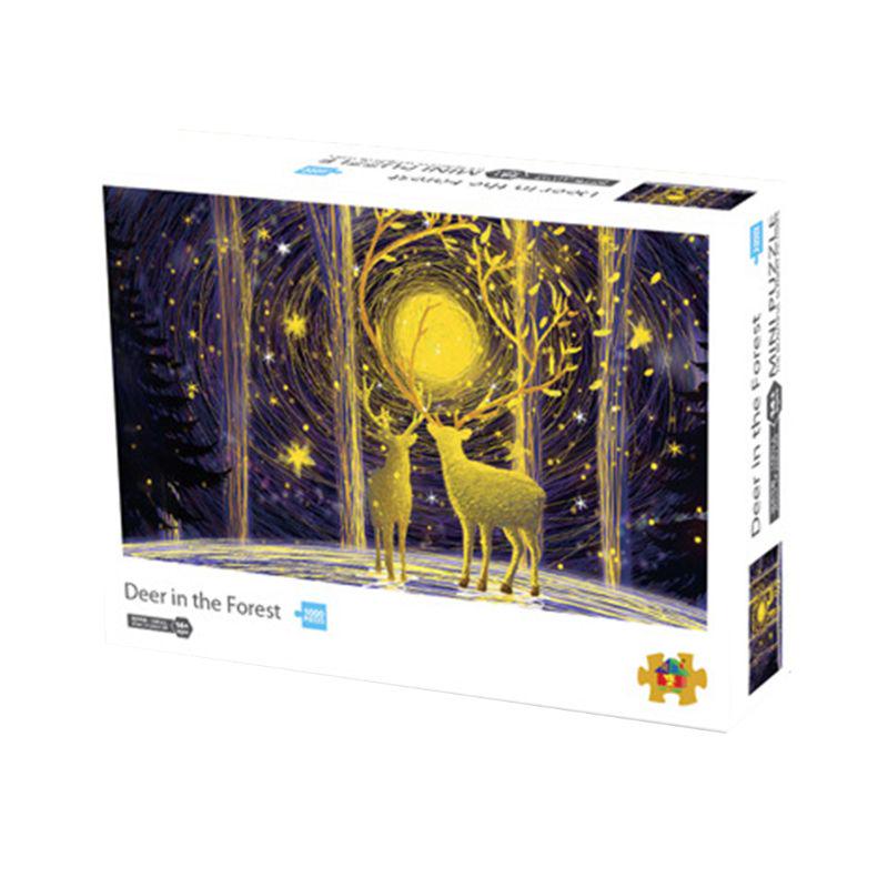 1000 Pieces Deep Forest Elk Paper Jigsaw Puzzle Landscape for Adults Kids Educational Game Play Toys