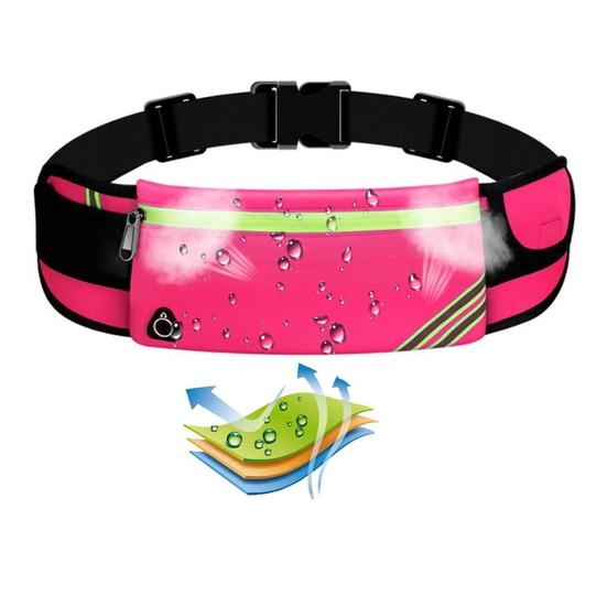 Спортивная поясная сумка с застежкой-молнией, большая вместительная водонепроницаемая светоотражающая полоска, ультратонкая поясная сумка для хранения