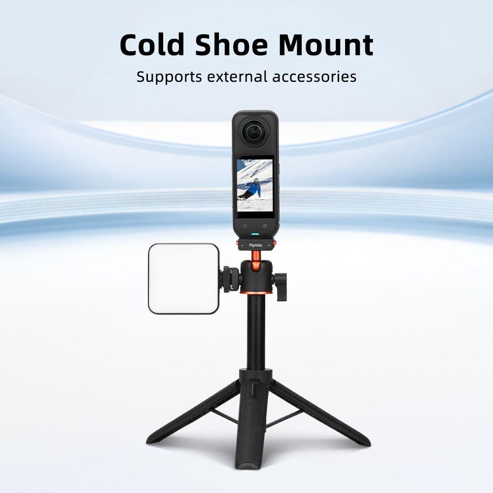 Cold Shoe Selfie Stick Tripod for Insta360 Ace/Ace Pro/2/X5/X4/X3 Action Camera Accessories