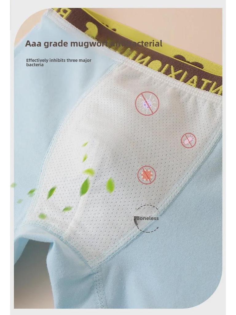 Трусы-боксеры из чистого хлопка типа А для мальчиков, с рисунком из мультфильмов, возраст 3-8 лет