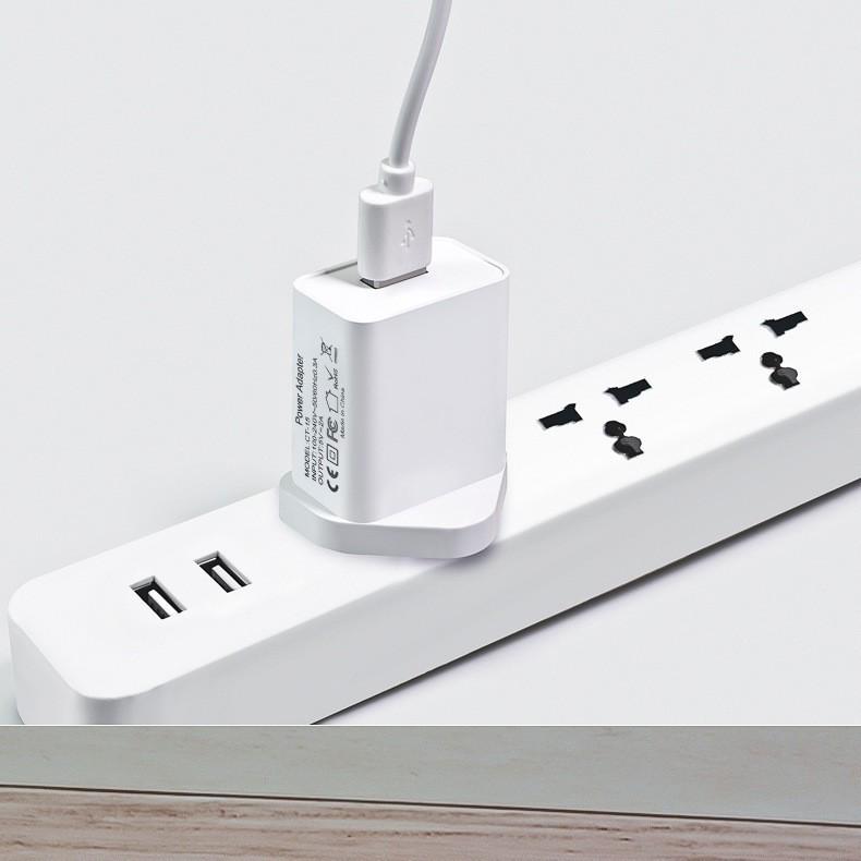 UK 3-Pin 5V2A Mobile Charger with USB Port and 1A Fast Charging