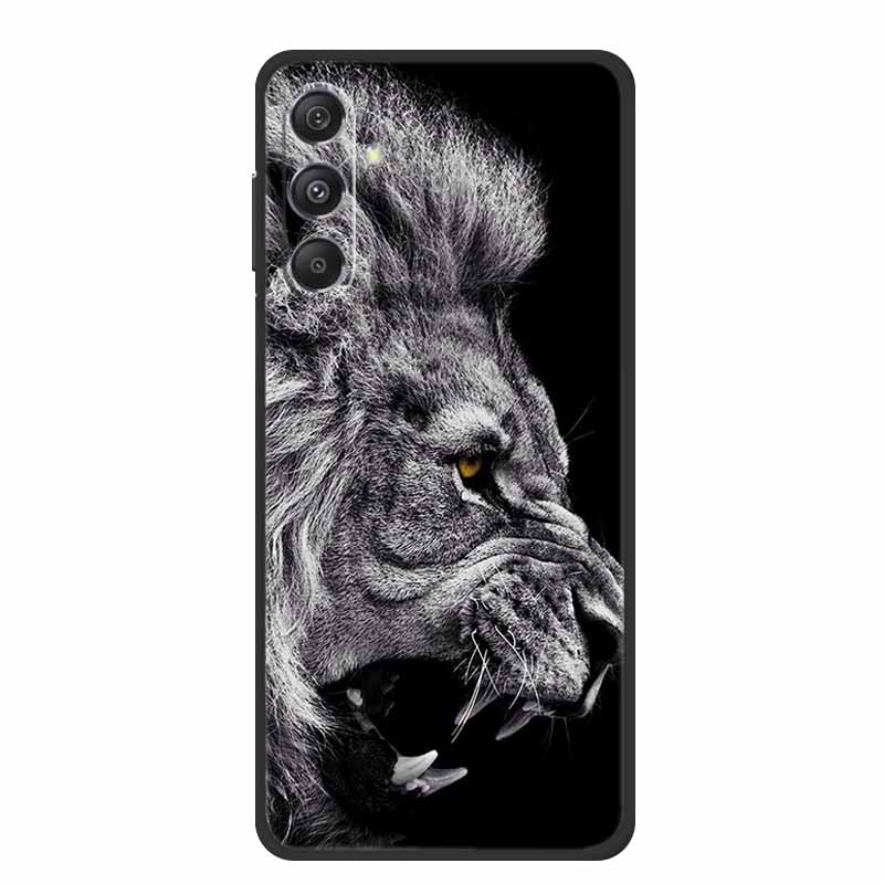 For Samsung A16 5G Phone Case Cover Lion Wolf Tiger Black Silicone Soft Back Cover Cases For Samsung Galaxy A16 Case A 16 Coque
