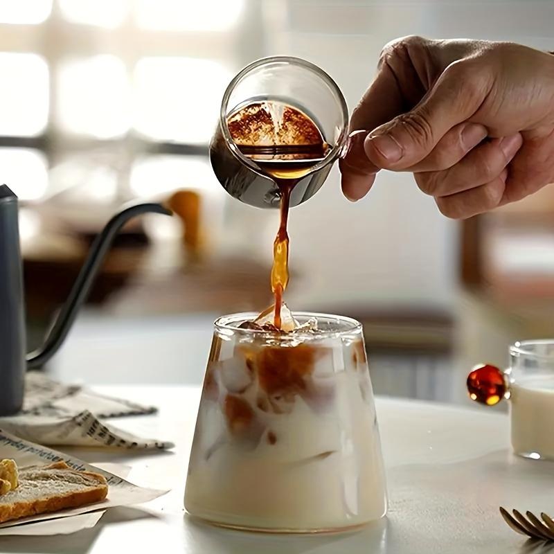 6 шт. Чашки для эспрессо Маленькая чашка Домашняя стеклянная с ручкой-шариком Кофейная чашка Чашка для чая и воды Термостойкое стекло Чайные чашки Кружка для сока Настольный декор