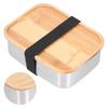 Bento Lunch Box 304 Stainless Steel Secure Bento Boxes with Lids for Students WorkersL
