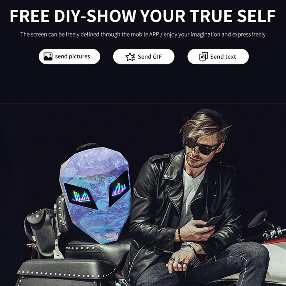 Светодиодный рюкзак для верховой езды, мотоциклетный шлем, водонепроницаемый прочный корпус