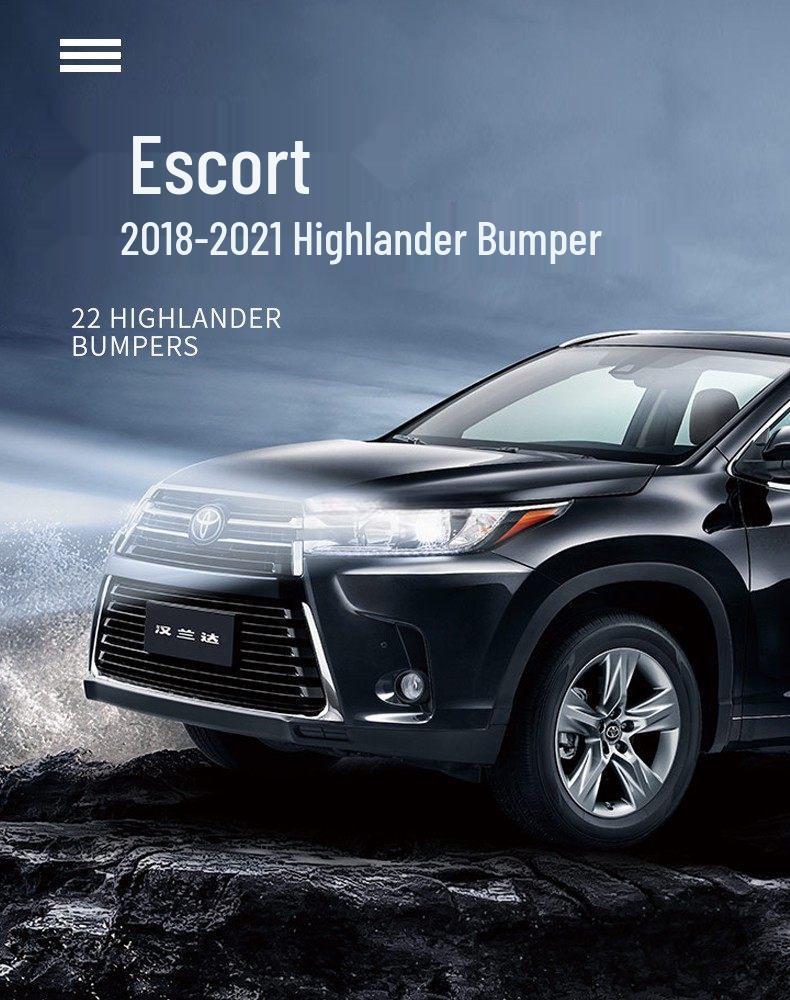 Защита переднего бампера и обвес для Toyota Highlander 2018-2021