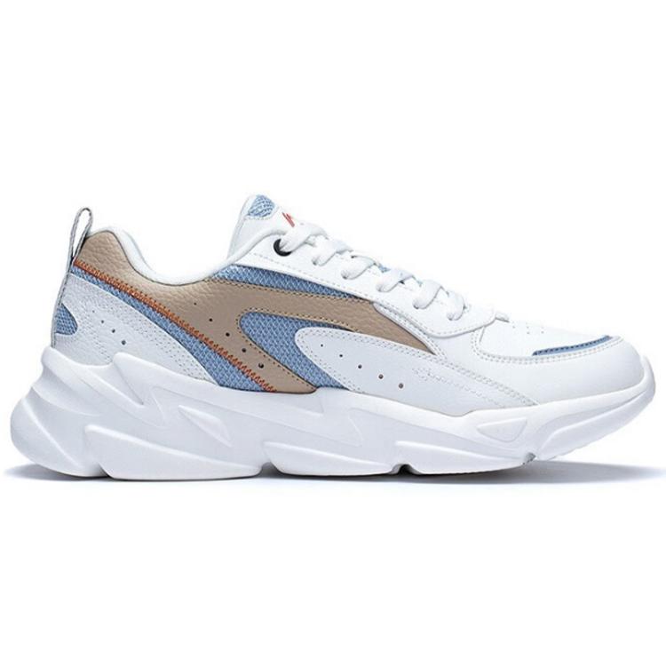 Li Ning Платформа Низкие Спортивные Повседневные Кроссовки Мужские Белый Синий AGLS171-3