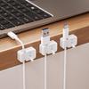4Pcs Self-adhesive Desktop Cord Holder Multifunctional Cable Organizer Holder New Cable Management
