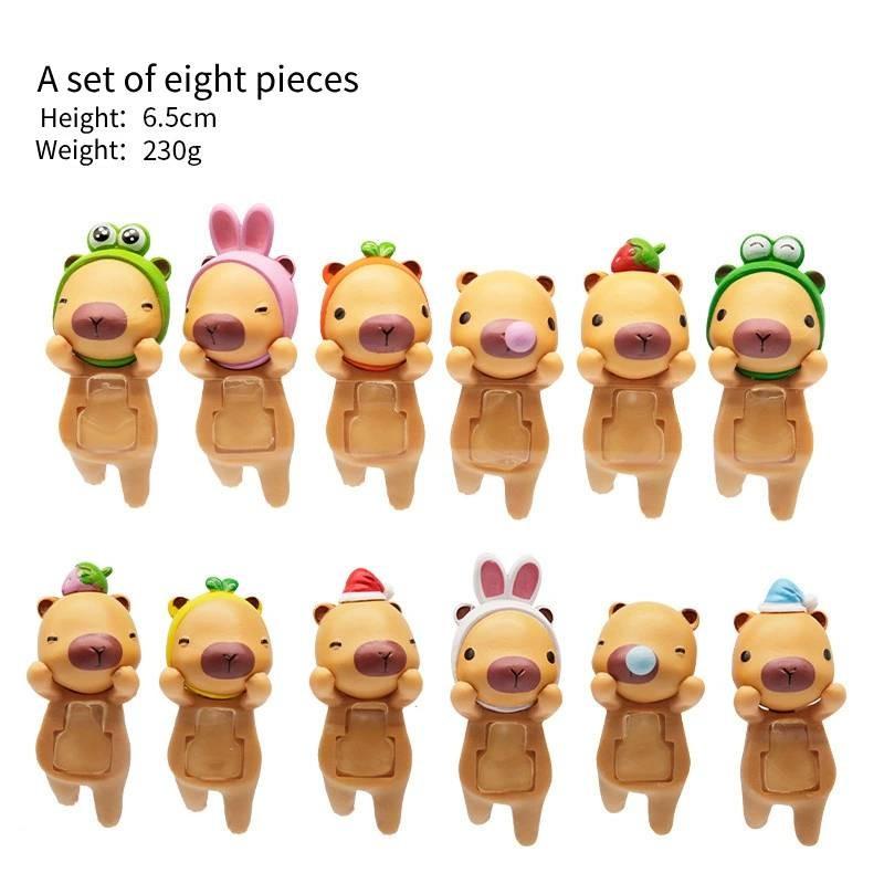 Frog Cartoon Cute Rabbit Headband Sleeping Cap Capybara Model Figurine Ornament