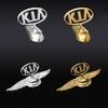 AABJD1 Zinc Alloy Front Bonnet Hood Emblem Chrome Sticker for KIA K2 Optima K5 Forte Borrego Ceed K3 Cerato Sorento Soul Forte Sportage