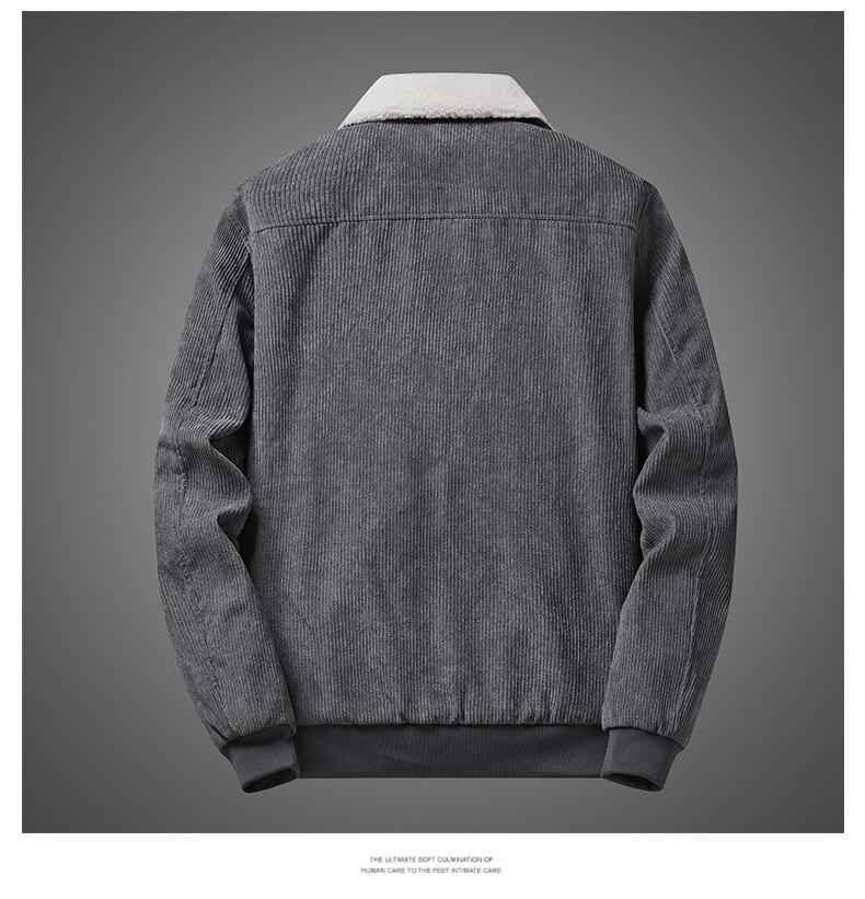 Мужская куртка с длинными рукавами из овечьей шерсти, бейсбольная майка, молодежная корейская версия, повседневная вельветовая куртка с лацканами, мужская одежда