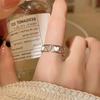 Fashion Ladies Crystal Love Heart Adjustable Open Rings Jewelry
