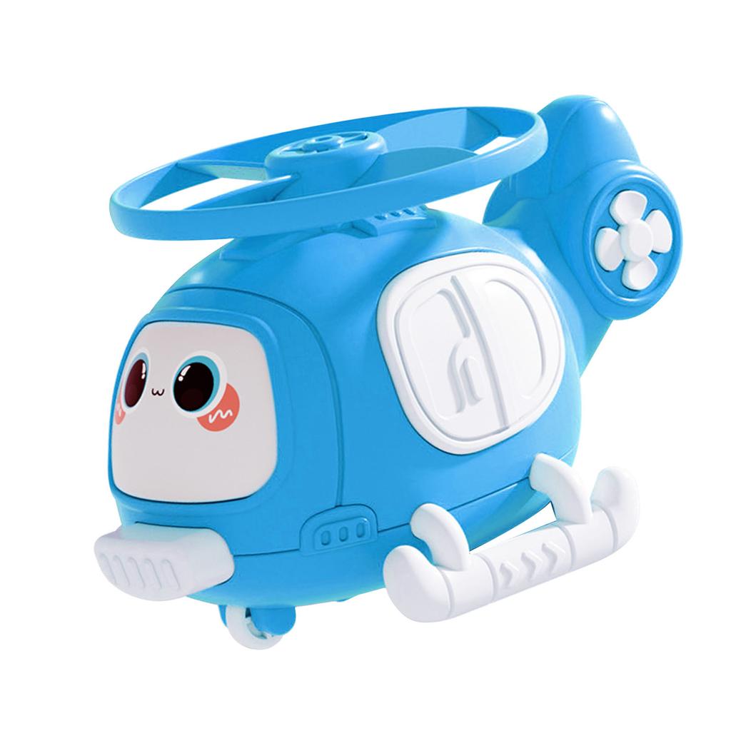 Игрушка Вертолет Бамбуковый Стрекоза Пластиковый Инерционный Столкновение Самолет Игрушки для Подарков на День Рождения Вечеринка Голубой