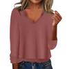 Women's Fashion Loose V-Neck Long Sleeve Bottom Shirt Top Knitted Sweater