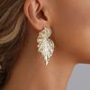 Серьги-капли для женщин, преувеличенный стиль, модные, металлические, с кисточками, с перьями, с цирконами, подарки