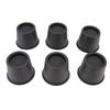 6 PCS Anti Vibration Pads Sofa Feet Pad Furniture Riser Mat for Table Cabinet Bed 3in Black Round