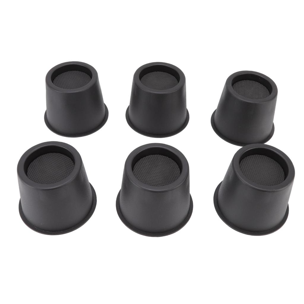 6 PCS Anti Vibration Pads Sofa Feet Pad Furniture Riser Mat for Table Cabinet Bed 3in Black Round