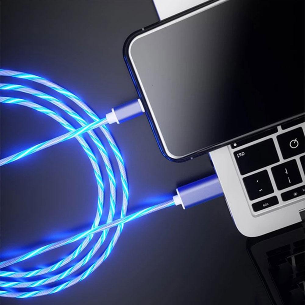 Streamer Data Cable Fast Charging Type C Cable For Huawei 1m Cable Streamer Flowing LED B8R5