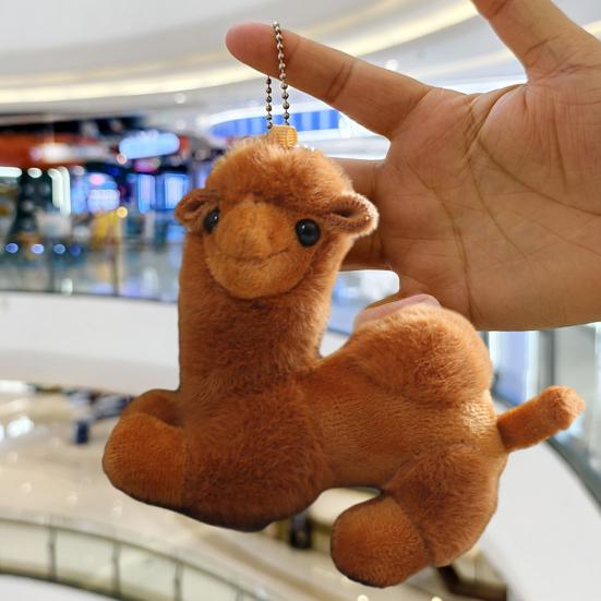 Милый плюшевый верблюд брелок пушистая кукла верблюд брелок для рюкзаков кошельков кукла подвесной кулон аксессуар