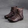 Мода GKTINOO 2025 Осень/Зима Новые Ботильоны Ретро из Натуральной Кожи Боковая Молния Удобные Легкие Универсальные Женские Туфли