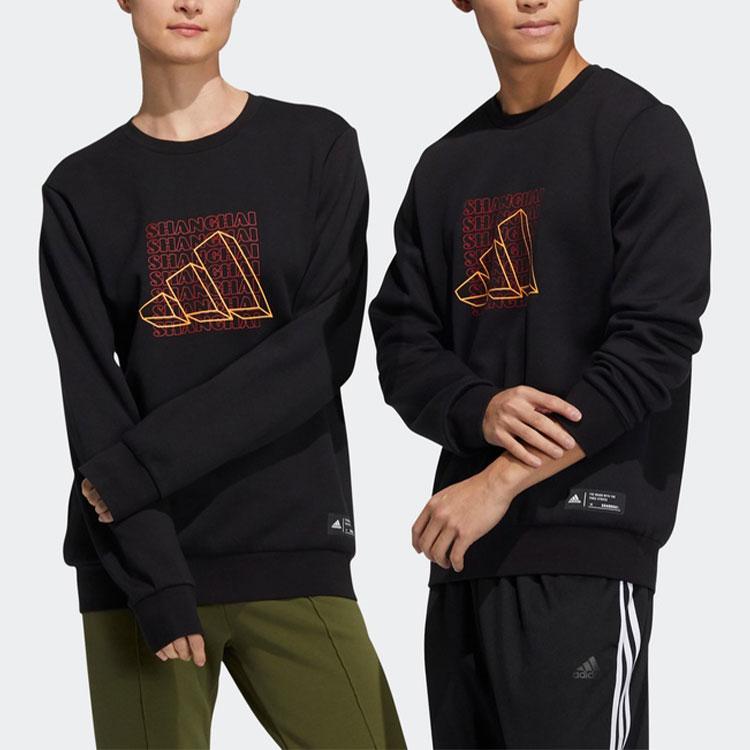 Adidas Свитшот с круглым вырезом и логотипом, мужские толстовки, черный GP1859