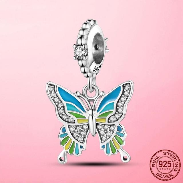 925 Sterling Silver O Pendant Love Heart Snake CZ Clip Charm Beads Fit Original Women Bracelet Bangle Silver 925 Jewelry