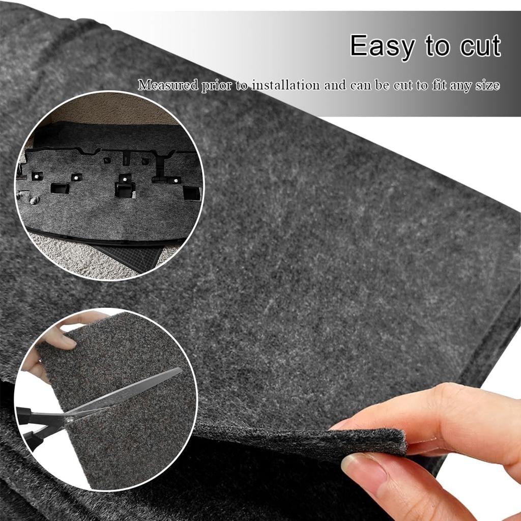 78"x26" Underfelt Carpet for Car, High Grade Felt Fabric Durable Underfelt Car Subwoofer Carpet Liner, Automotive Trunk Liner Felt Roll for Speaker