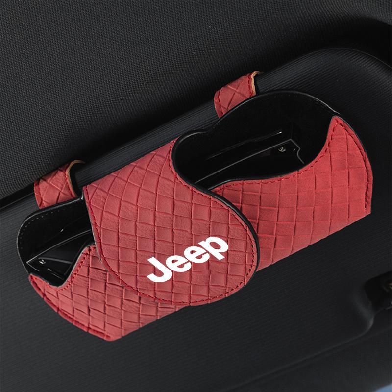Car Sun Visor Glasses Holder Eyewear Storage Clip For Jeep Grand Cherokee Wrangler Gladiator Compass Renegade Wagoneer Valve KUBEL1