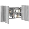 VidaXL LED Mirrored Bathroom Cabinet, Cupboard with 2 Shelves, Storage Unit, Toilet Organizer, 834952