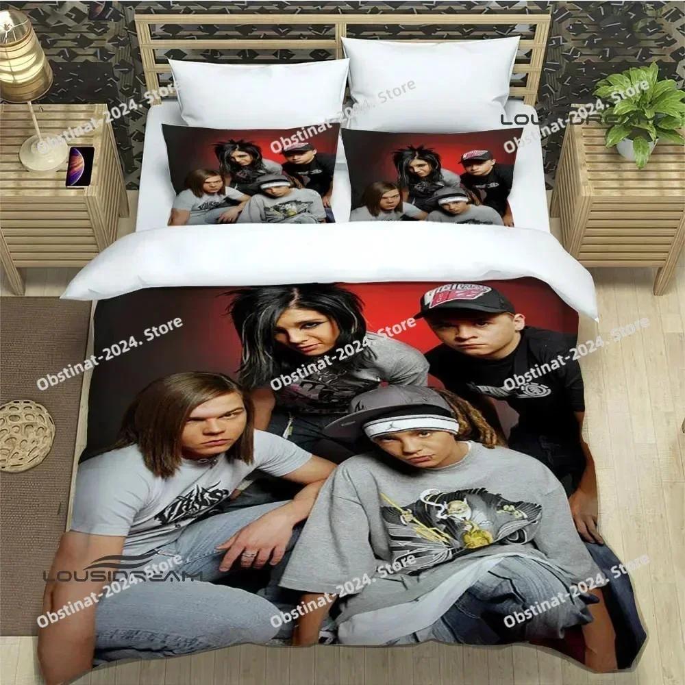 Tokioel band printed Комплекты постельного белья изысканный набор постельных принадлежностей пододеяльник комплект одеяла постельное белье роскошный подарок на день рождения