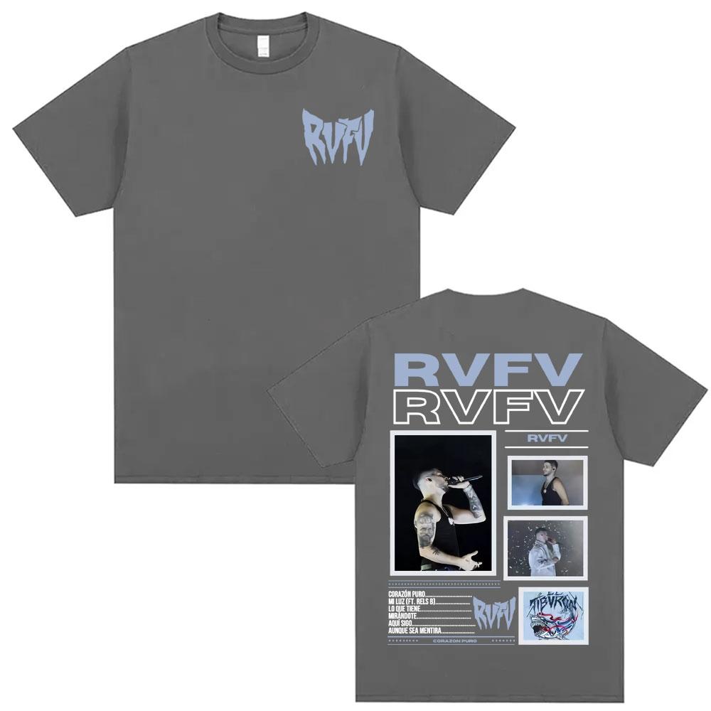 RVFV Eltiburon Tour 2025 Merch Rap T-shirt, Vintage Harajuku Men's and Women's 2025 Summer Pure Cotton 100% Printed T-shirt
