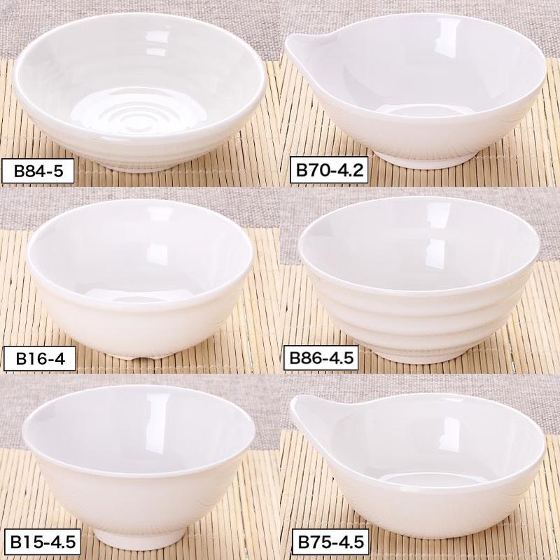 A5 White Melamine Imitation Porcelain Small Bowl Set