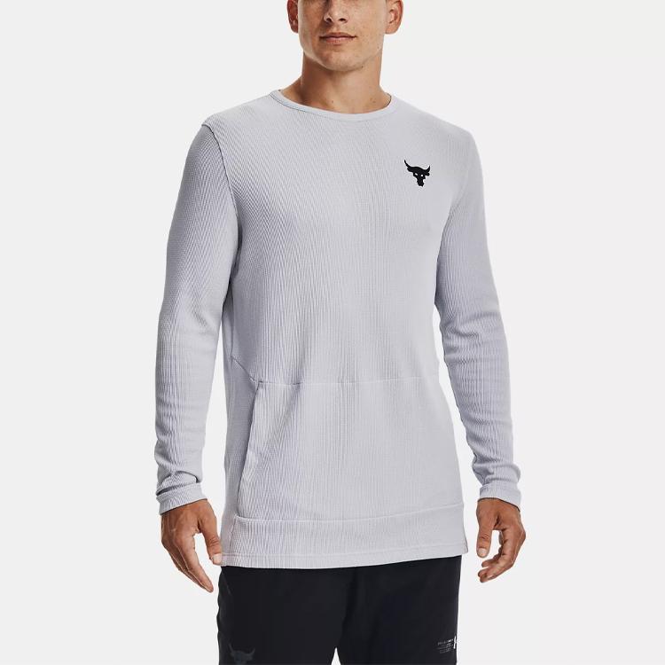 Under Armour Футболка Johnson Series Training с круглым вырезом и длинным рукавом, мужская, серая 1367095-014