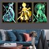 Аниме игра Genshin Impact Холст Картина Плакат Абстрактная картина Wall Art HD Печать Подходит для семейных и детских комнат