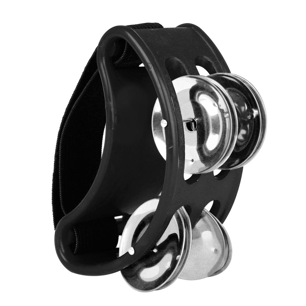 Перкуссионный ножной тамбурин с 4 парами стальных бубенцов и эластичным ремешком Перкуссионный музыкальный инструмент для