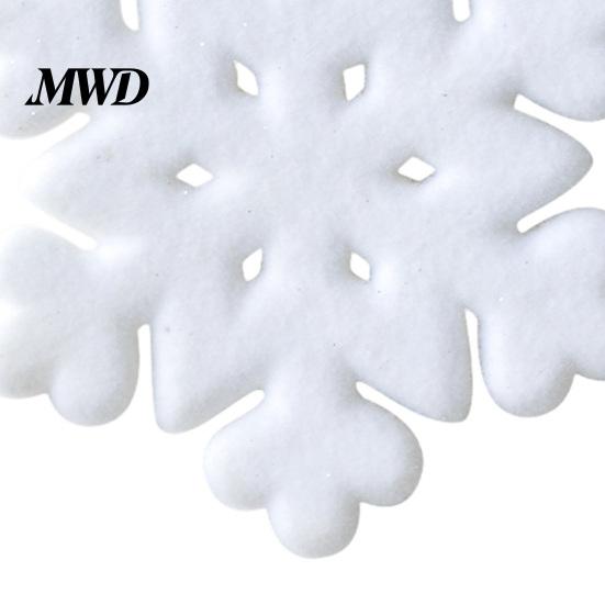 White Fluffy Hanging Decorations for Winter Party Furry Christmas Snowflake Ornament, Faux Fur Tree Decoration, Holiday Accessories Plush Topper Xmas