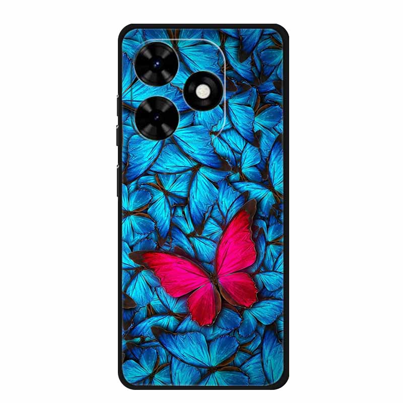 Чехол для Tecno Spark Go 2024 Животные Расписной ТПУ Силиконовый Мягкий Чехол для Телефона для Spark Go2024 BG6 Защитный Волк Ударопрочный Para