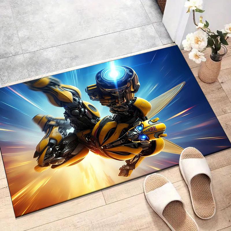 1pc Bumblebee5 Design Printed Area Rug Carpet for Bedroom Living Room Home Decor Rugs Mat Non Slip Mat Rug for Bedside